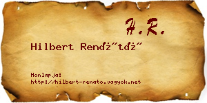 Hilbert Renátó névjegykártya