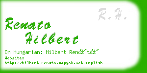 renato hilbert business card